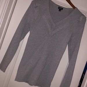 Ruffle Torrid Plus Sized Grey Sweater